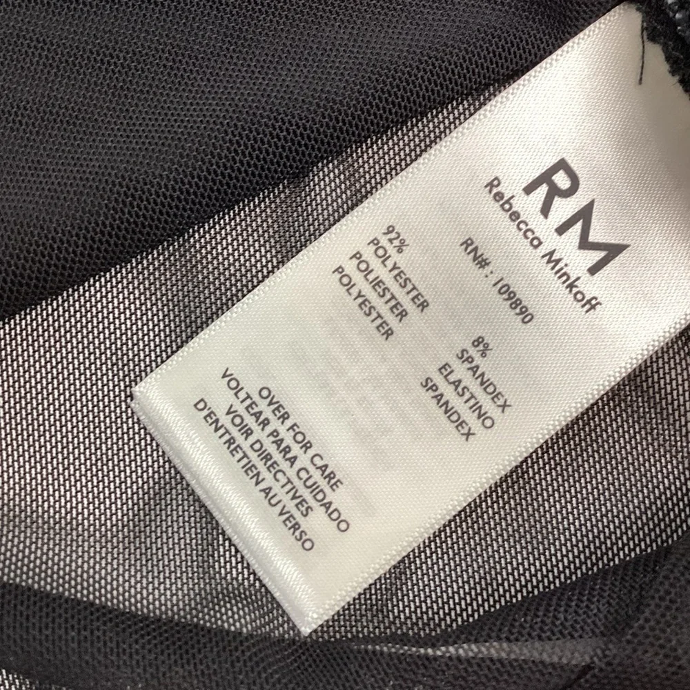 NWOT Rebecca Minkoff Black Sheer Gemstone Top | Medium